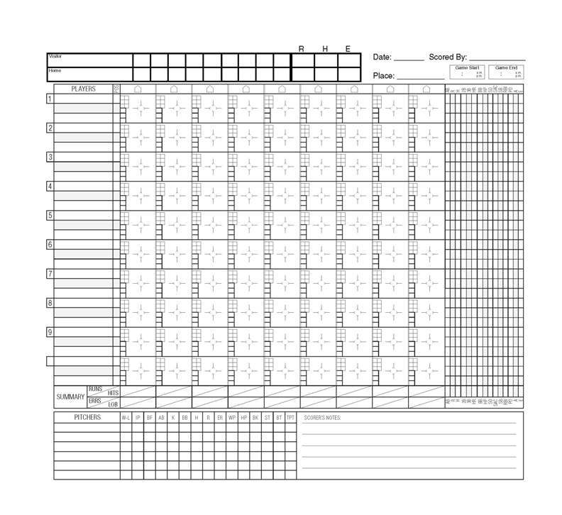 baseball statistics sheet